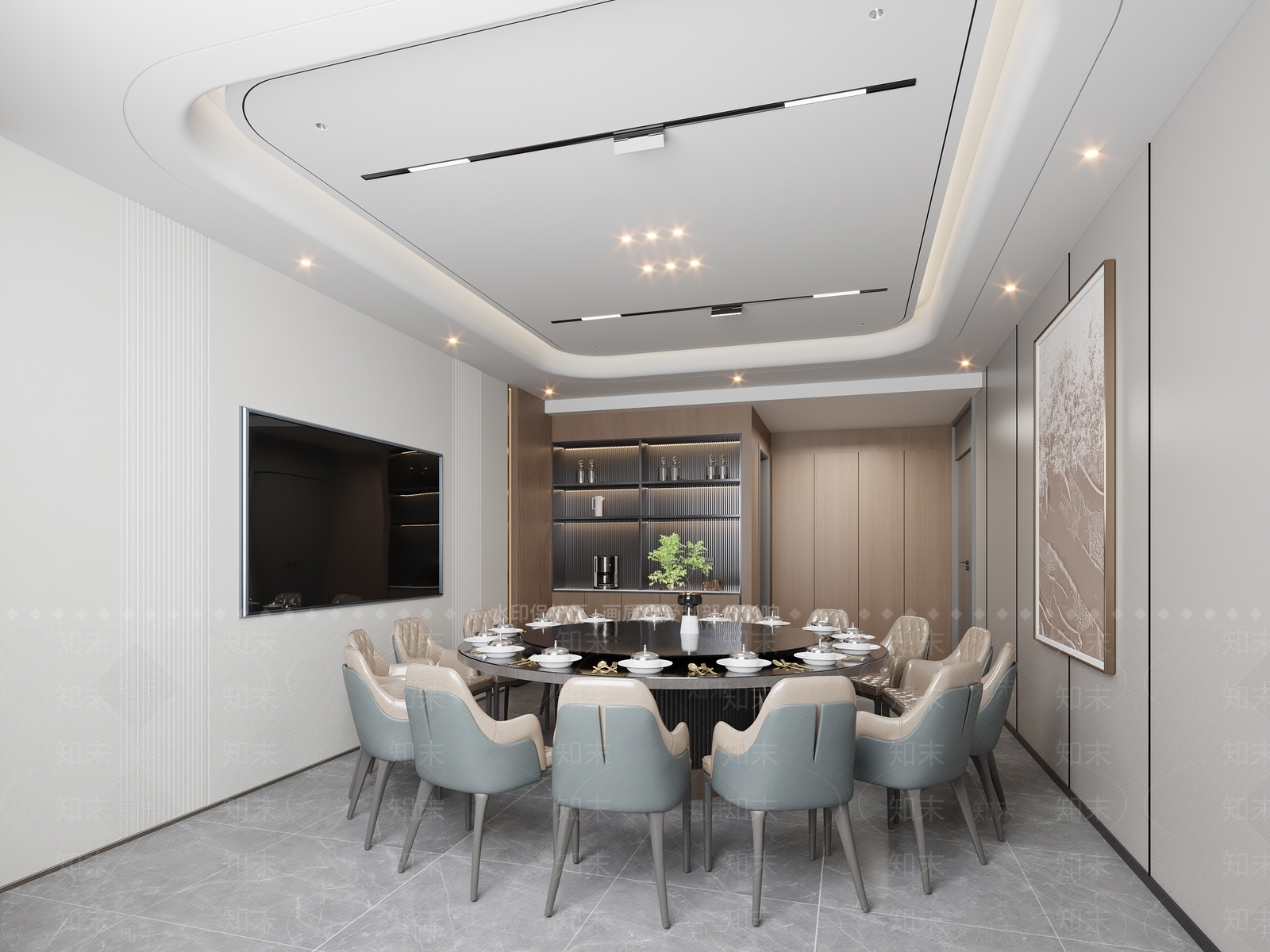 现代包厢3D模型下载【ID:1188142607】
