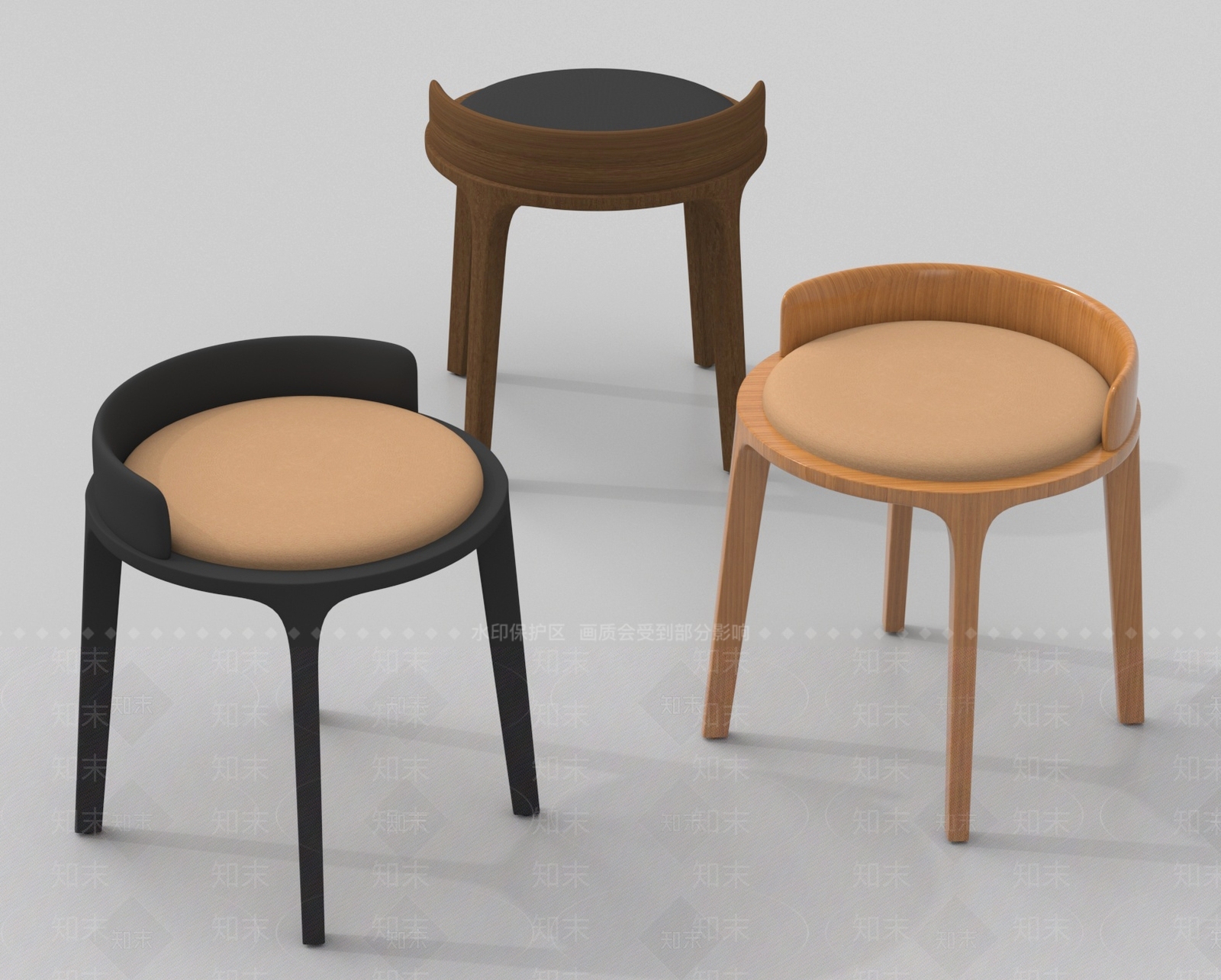 现代其他凳子3D模型下载【ID:1188143570】