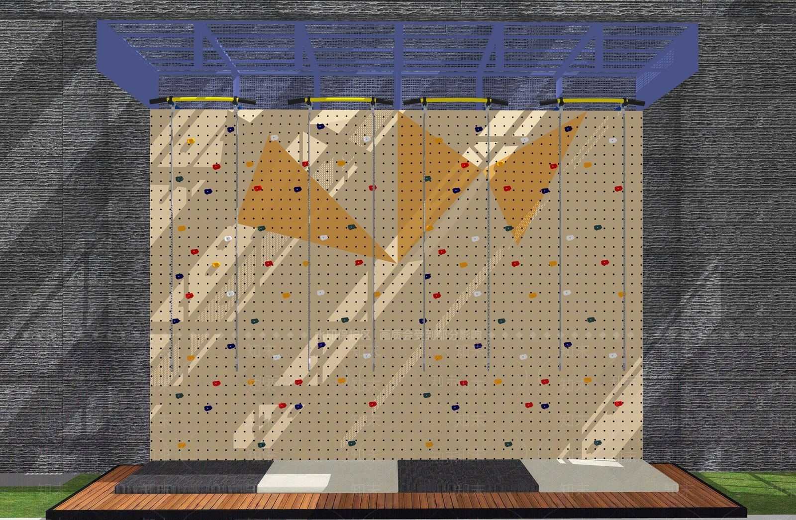 攀岩墙SU模型下载【ID:1188148243】
