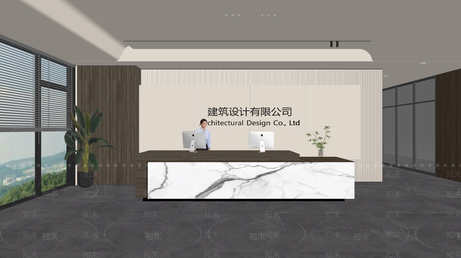 现代前台SU模型下载【ID:1188155844】