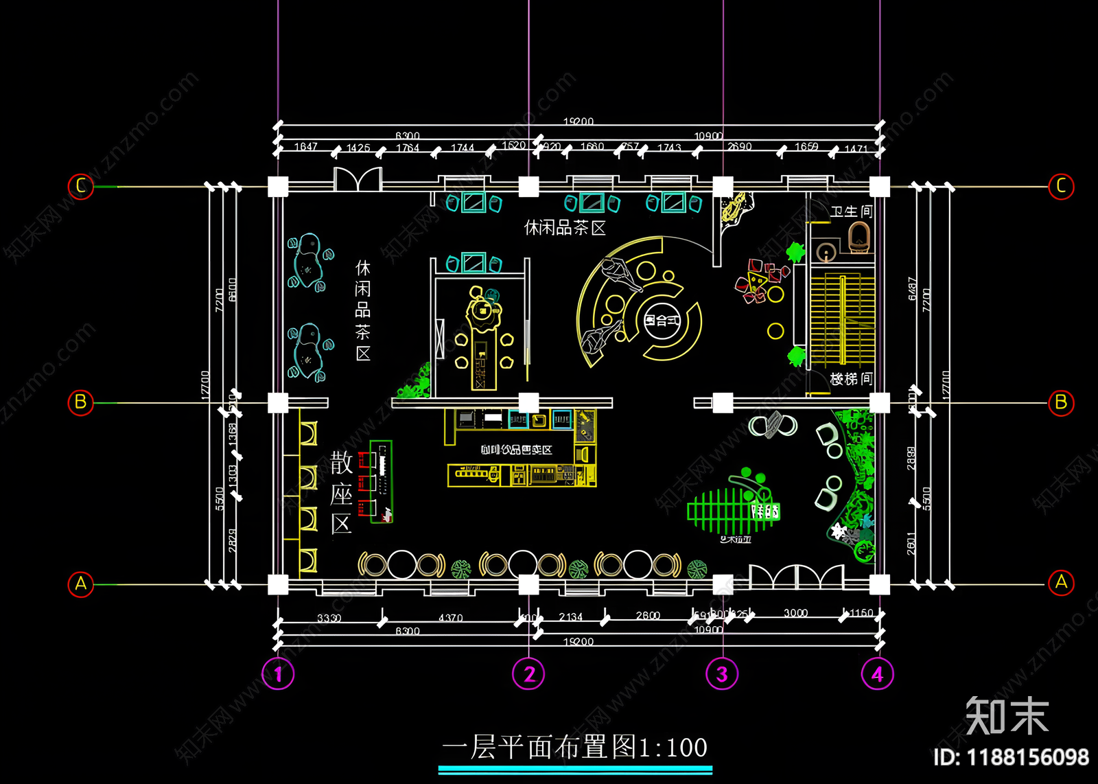 现代酒吧施工图下载【ID:1188156098】