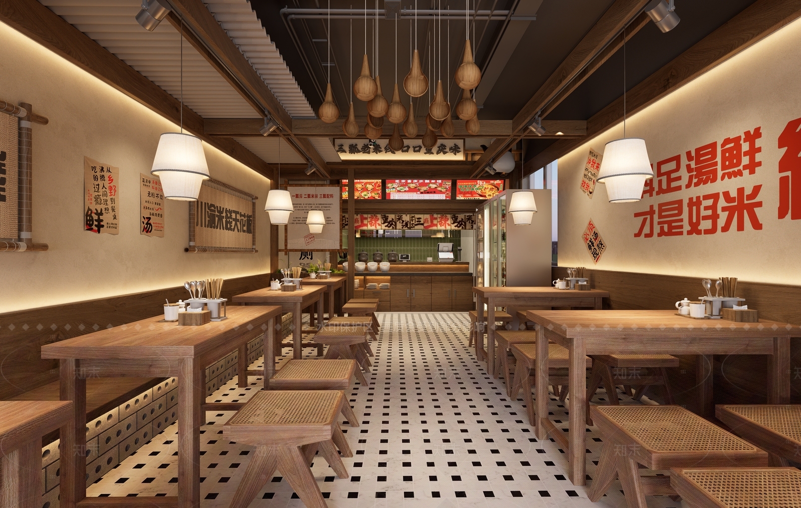 现代中古快餐店SU模型下载【ID:1188162968】