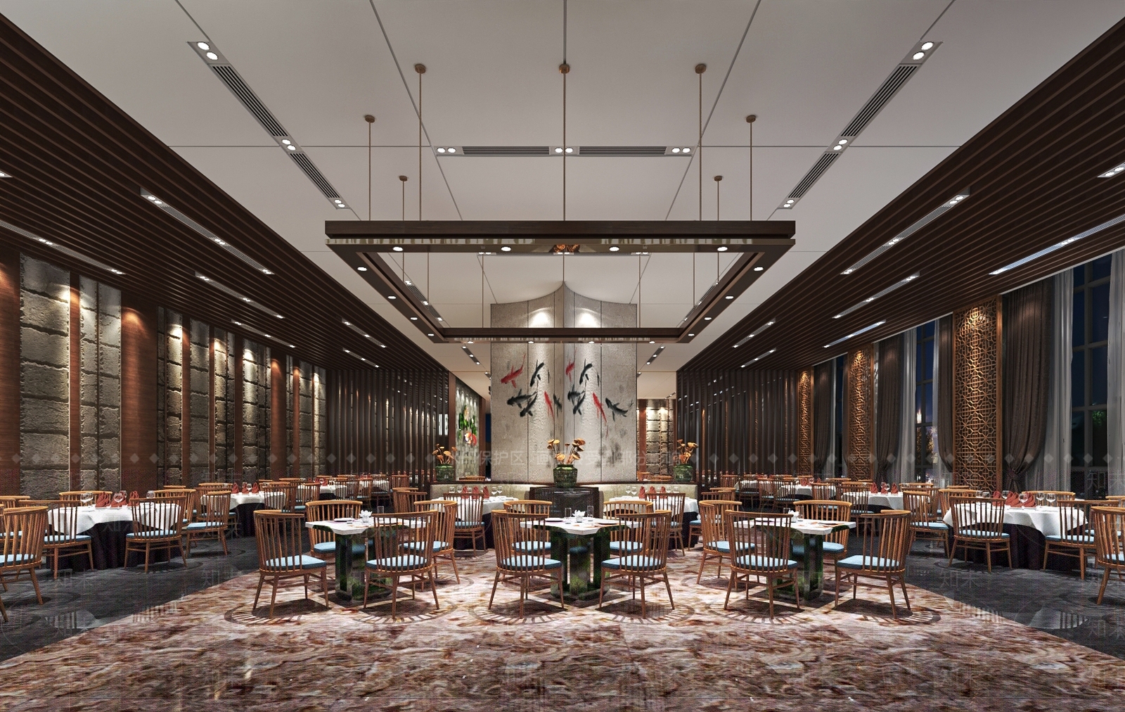 中式新中式中餐厅3D模型下载【ID:1188164418】