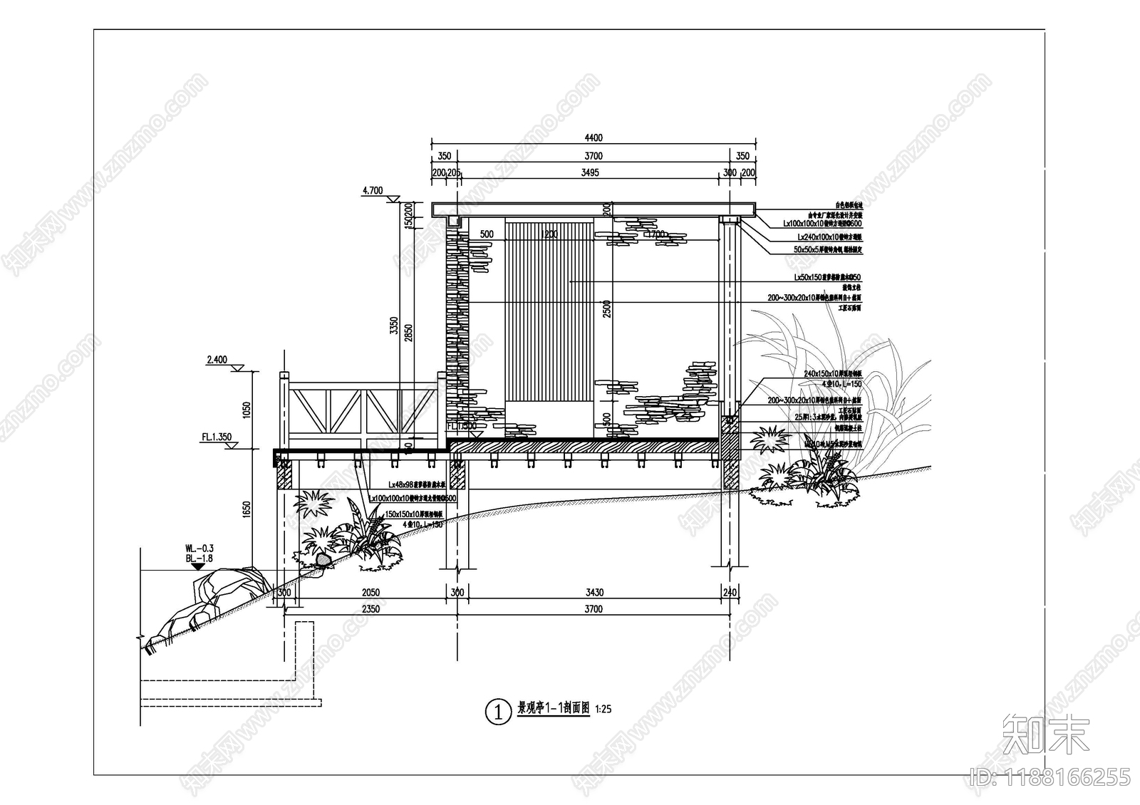现代其他景观cad施工图下载【ID:1188166255】