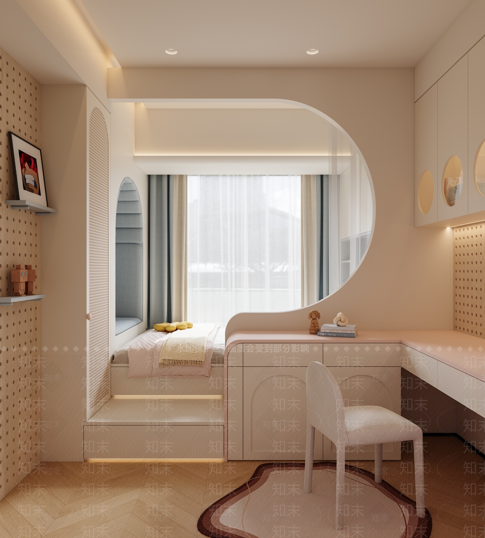 现代女孩房3D模型下载【ID:1215052791】