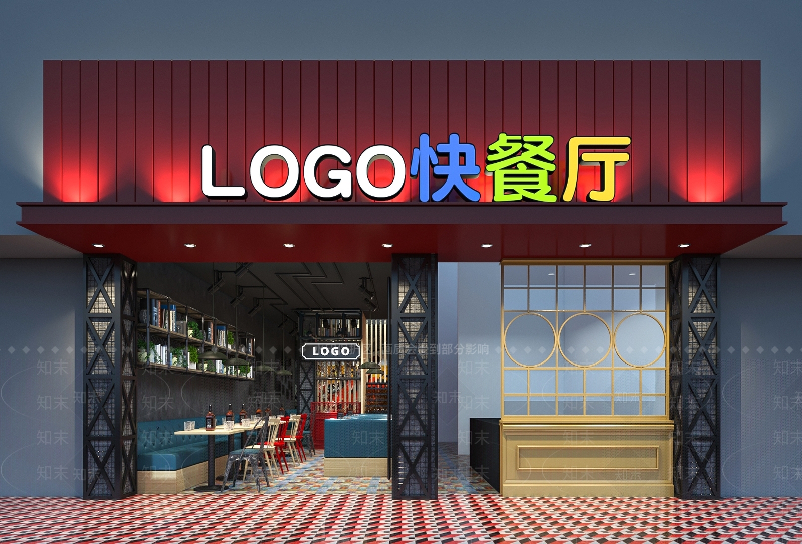 现代工业门头3D模型下载【ID:1188166246】