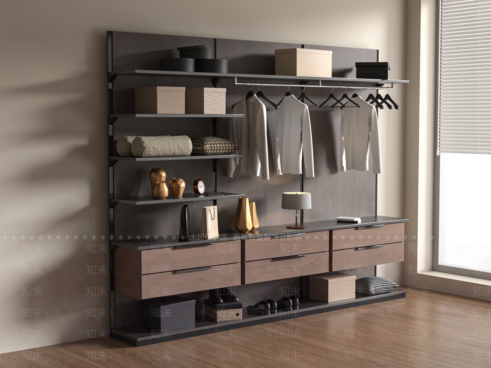 现代衣柜3D模型下载【ID:1188173879】