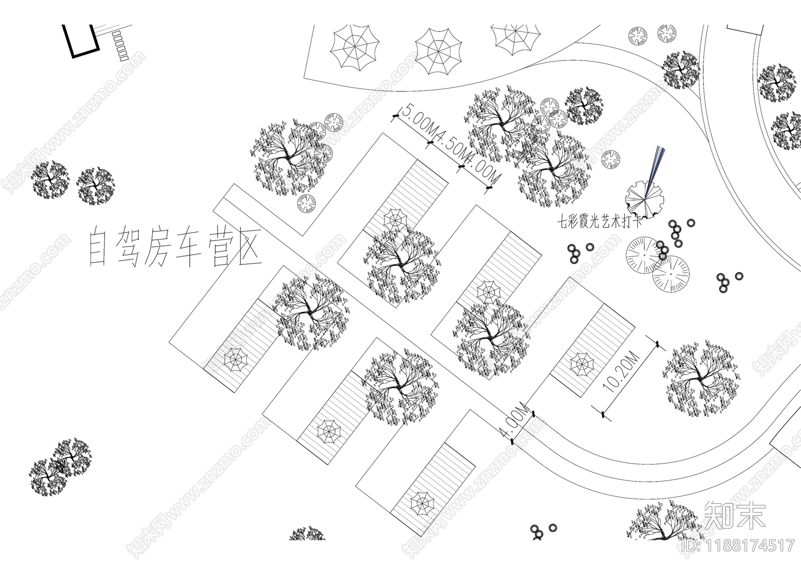 现代其他景观cad施工图下载【ID:1188174517】