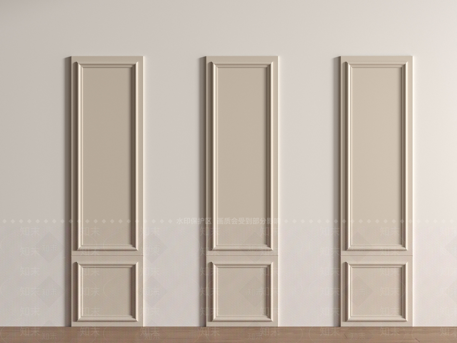 法式欧式护墙板SU模型下载【ID:1188175343】