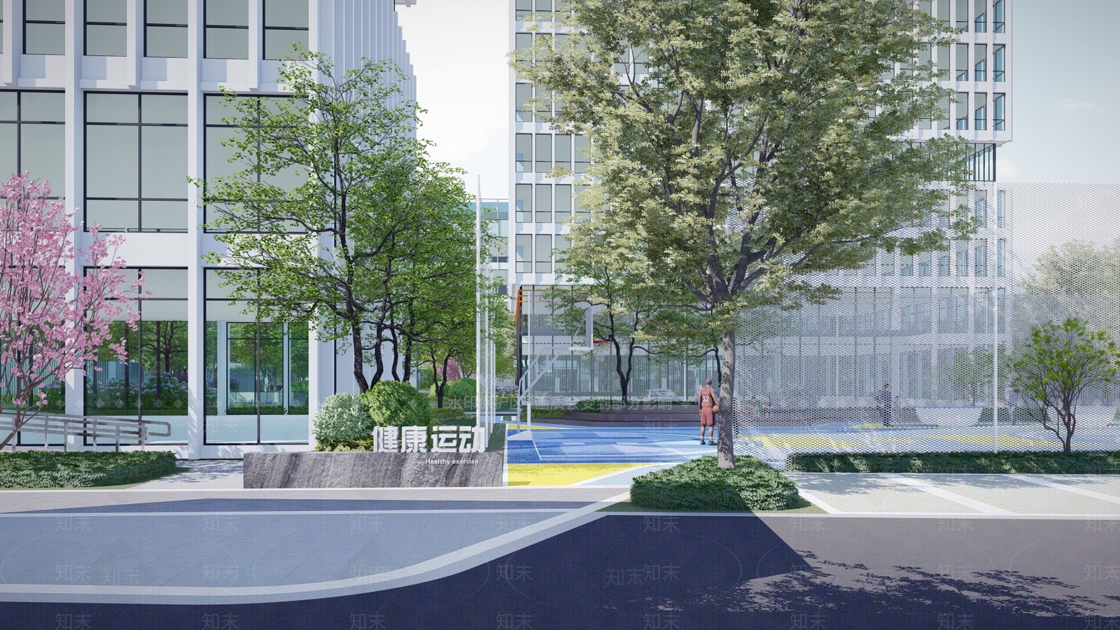现代办公景观SU模型下载【ID:1188187273】