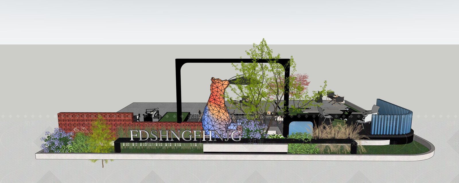 现代咖啡厅SU模型下载【ID:1188187502】