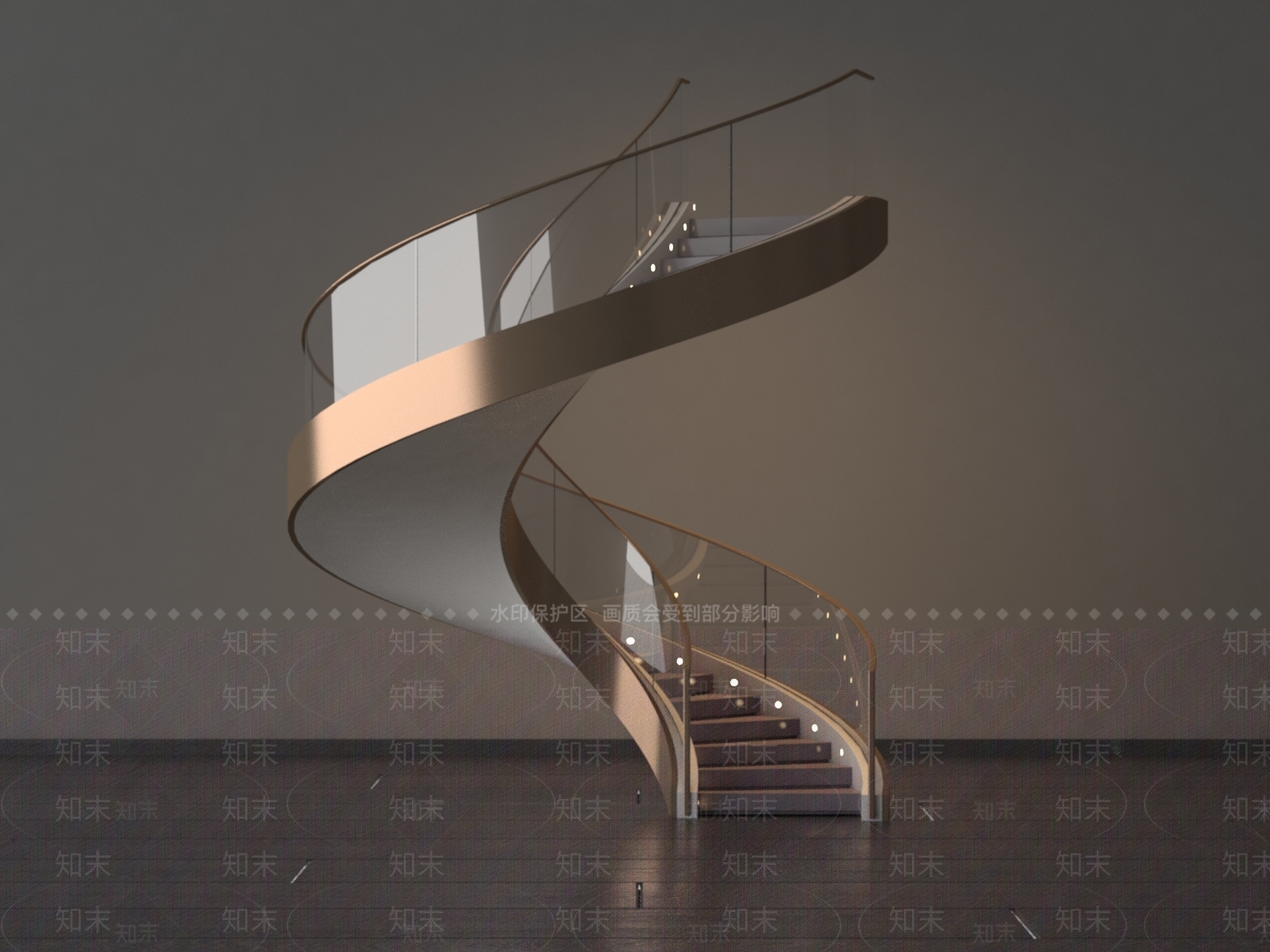 现代旋转楼梯SU模型下载【ID:1188193669】