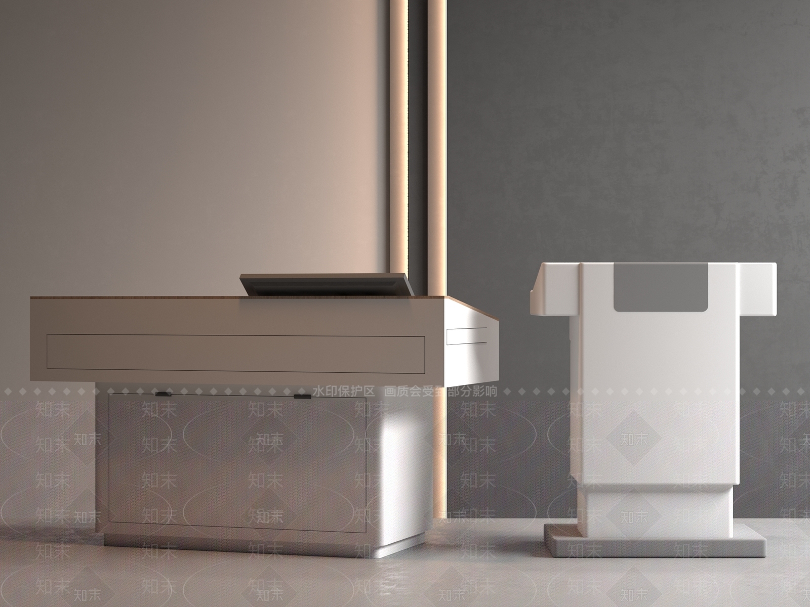 现代讲台3D模型下载【ID:1188196115】