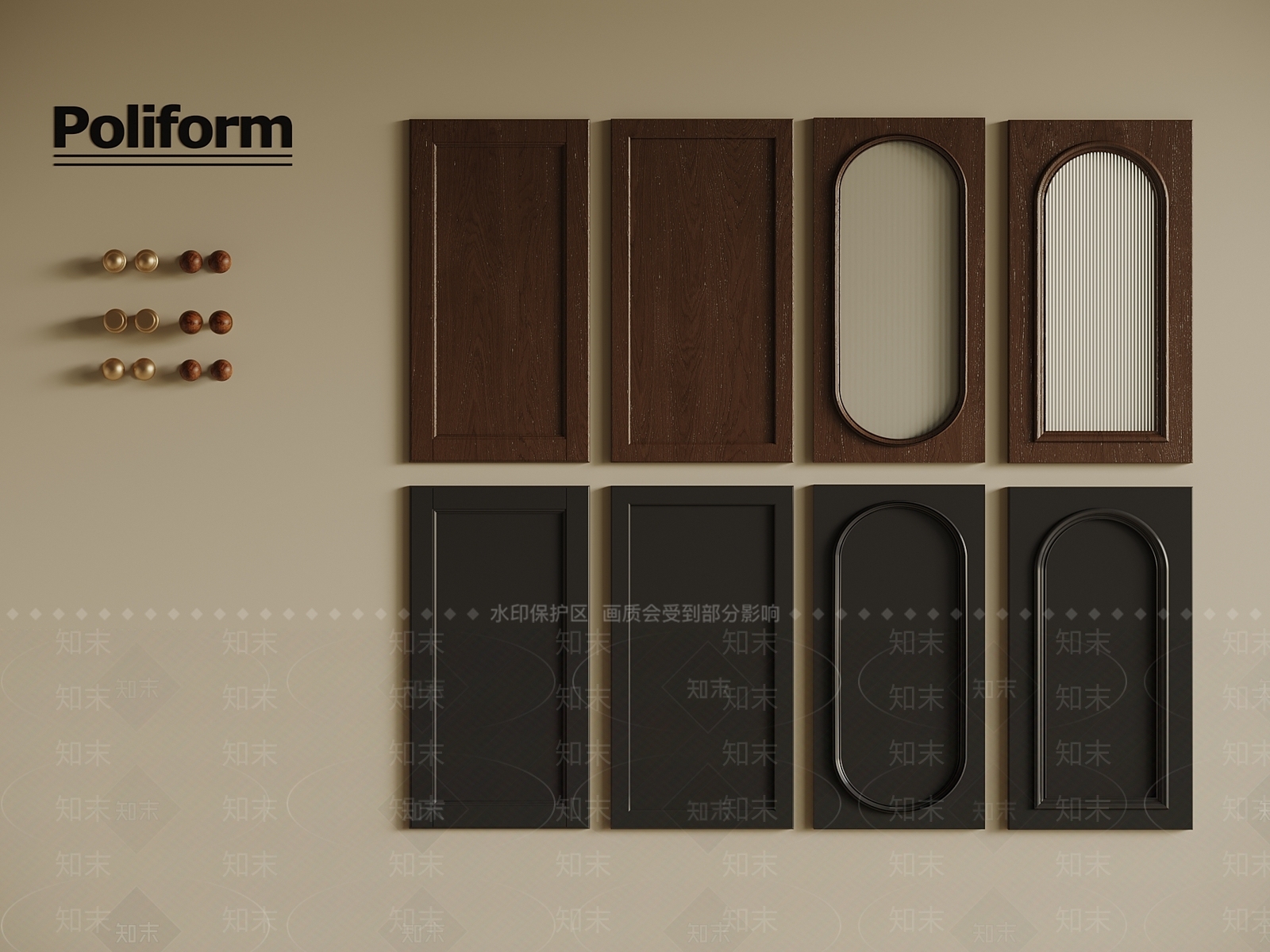 法式护墙板SU模型下载【ID:1188196217】