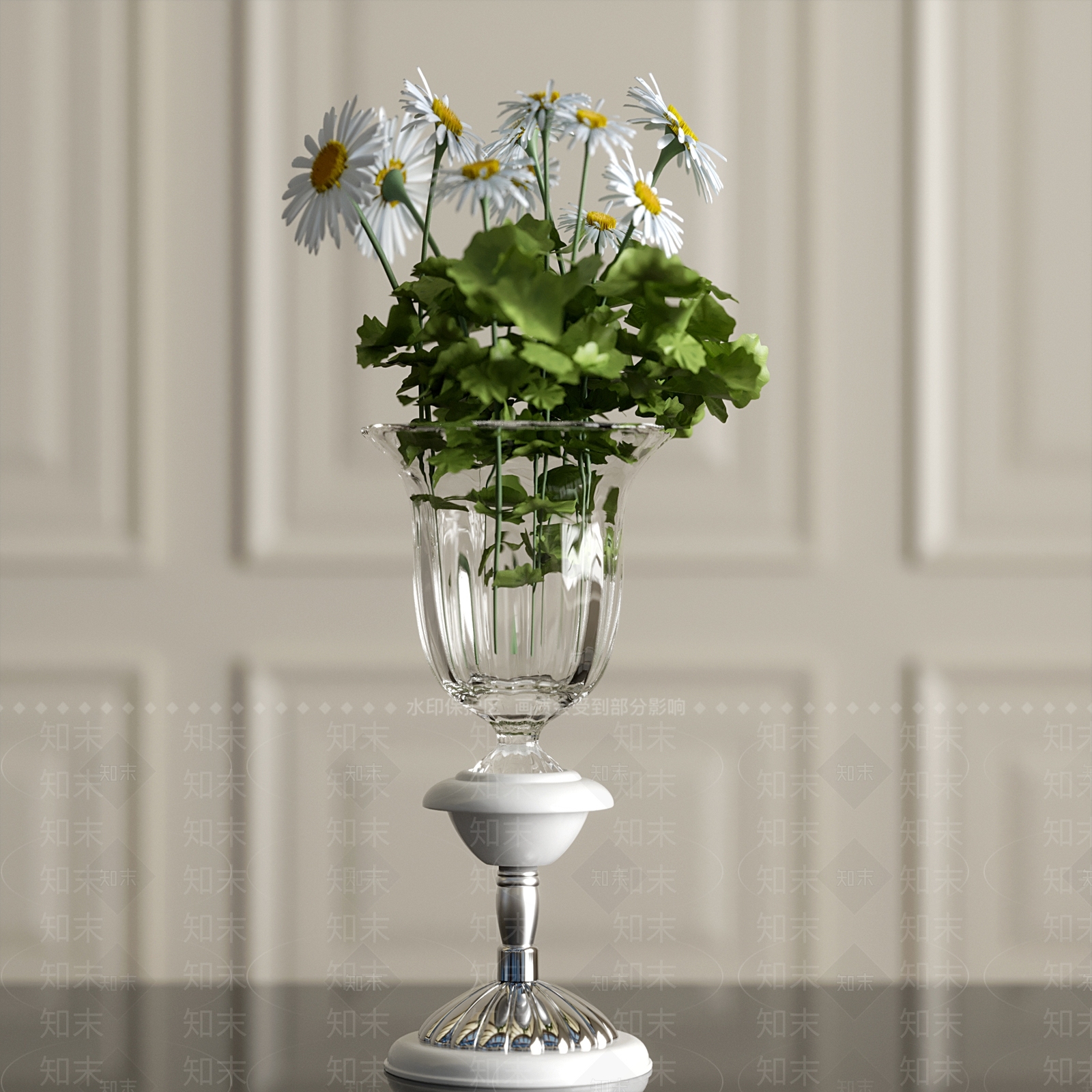 现代美式花艺3D模型下载【ID:1188198040】