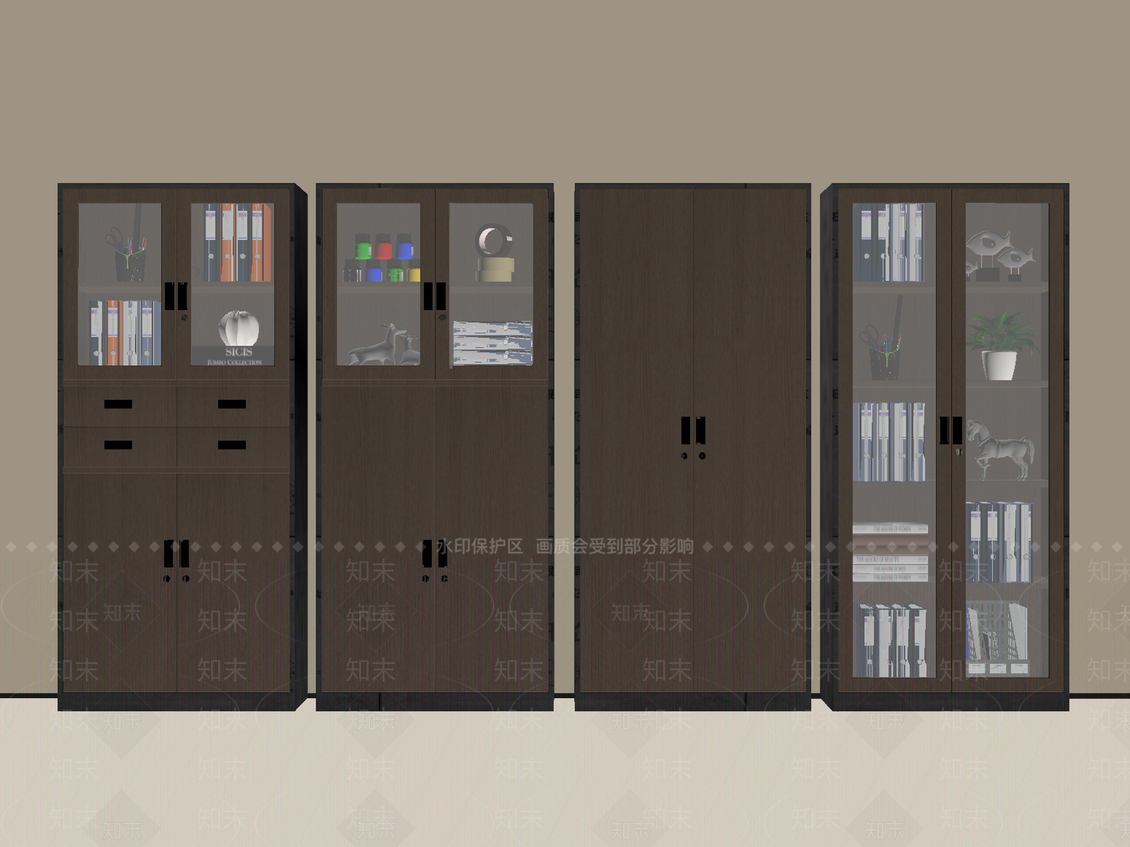 现代文件柜SU模型下载【ID:1188202883】