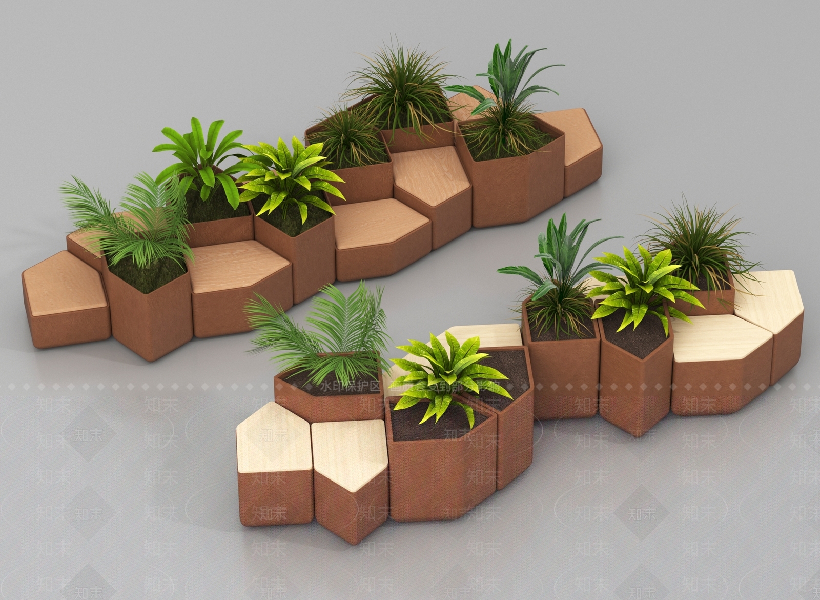 现代景观座椅3D模型下载【ID:1188207240】