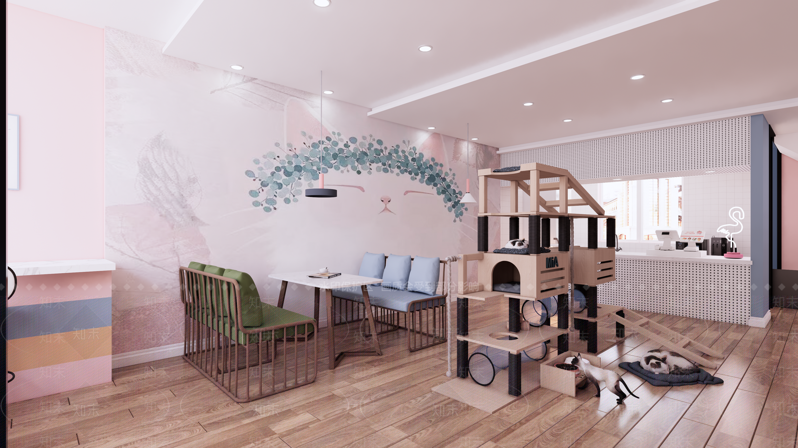 现代欧式宠物店SU模型下载【ID:1188207755】