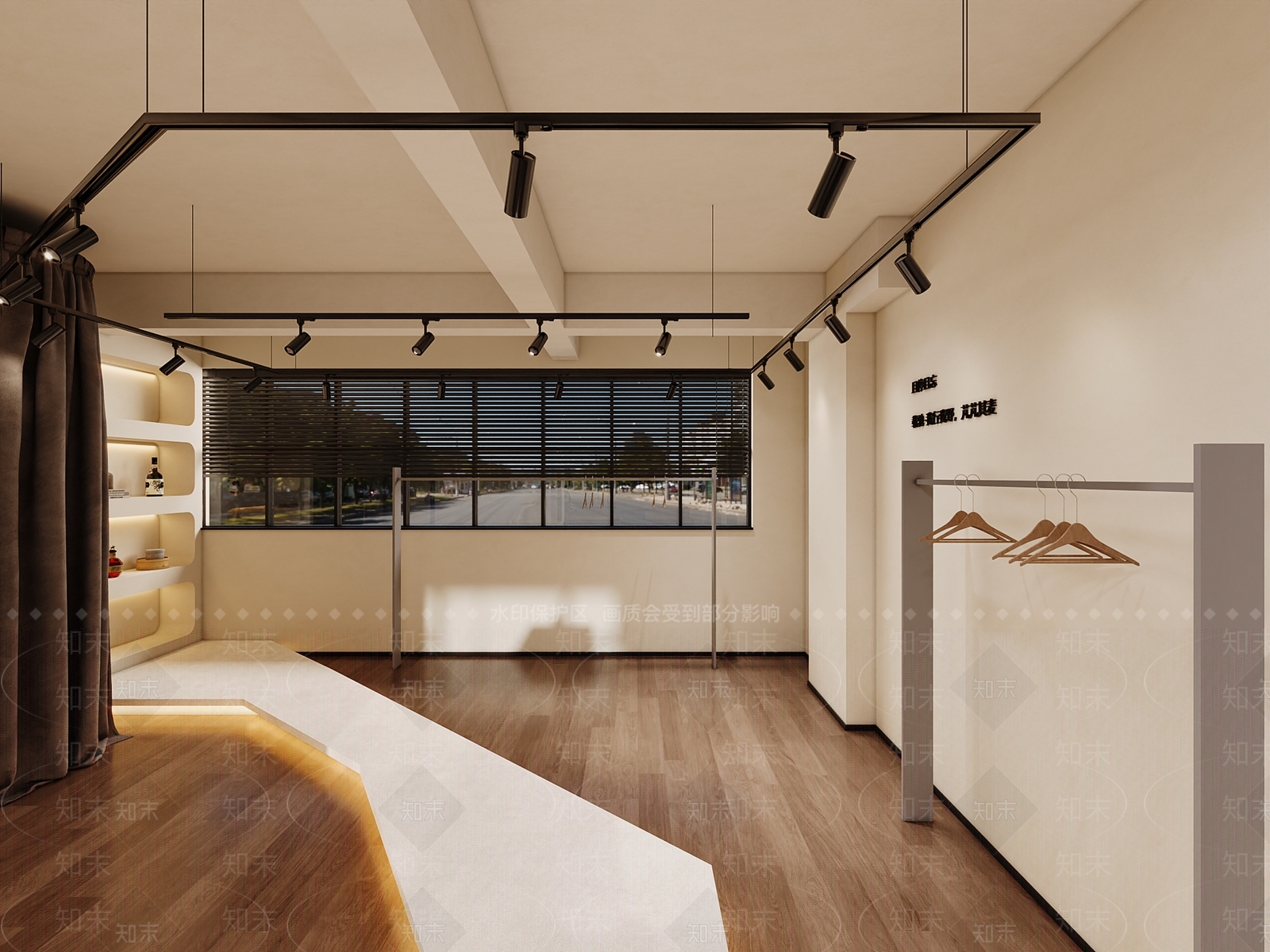 现代侘寂服装店3D模型下载【ID:1188210793】
