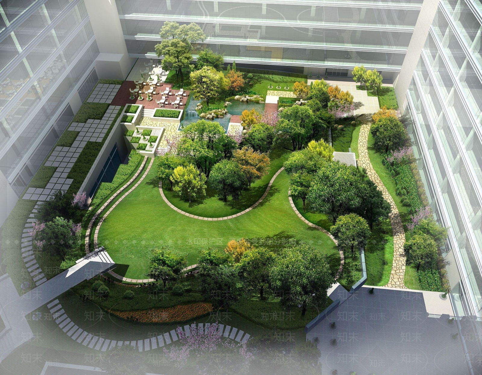 现代鸟瞰规划3D模型下载【ID:1188257413】