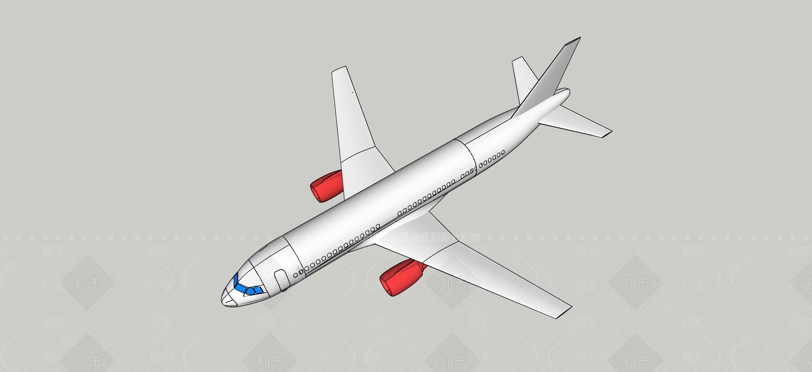 飞机SU模型下载【ID:1188214404】