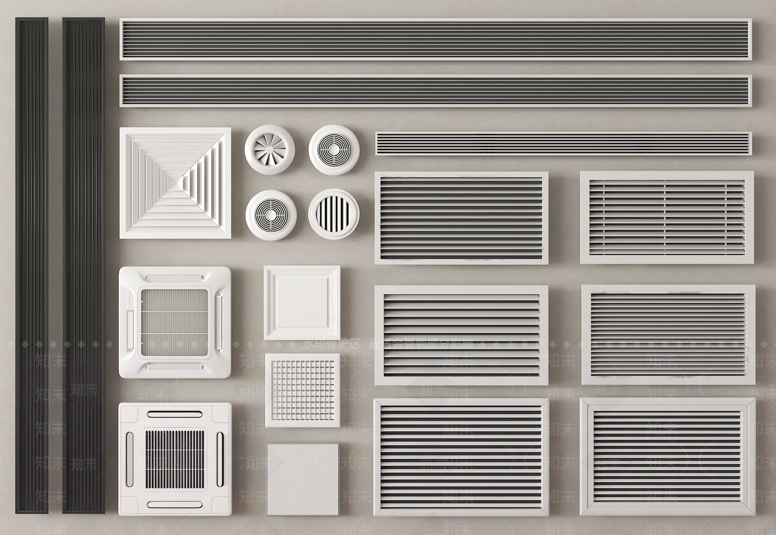 空调出风口SU模型下载【ID:1188215896】