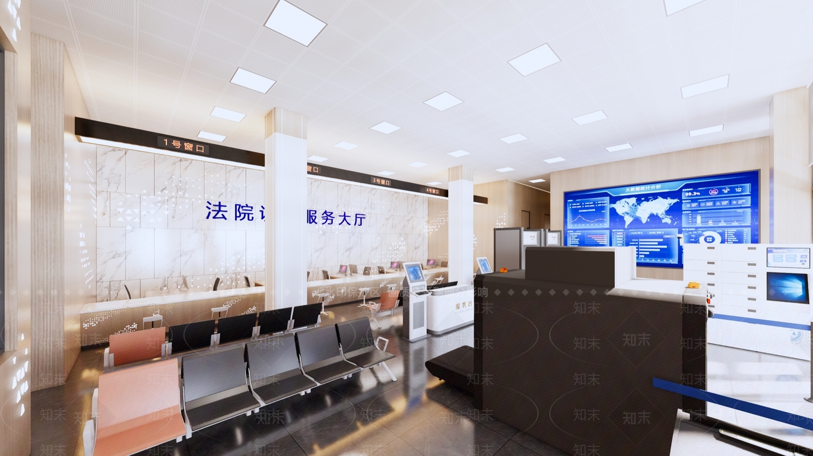 现代办事大厅SU模型下载【ID:1188217947】
