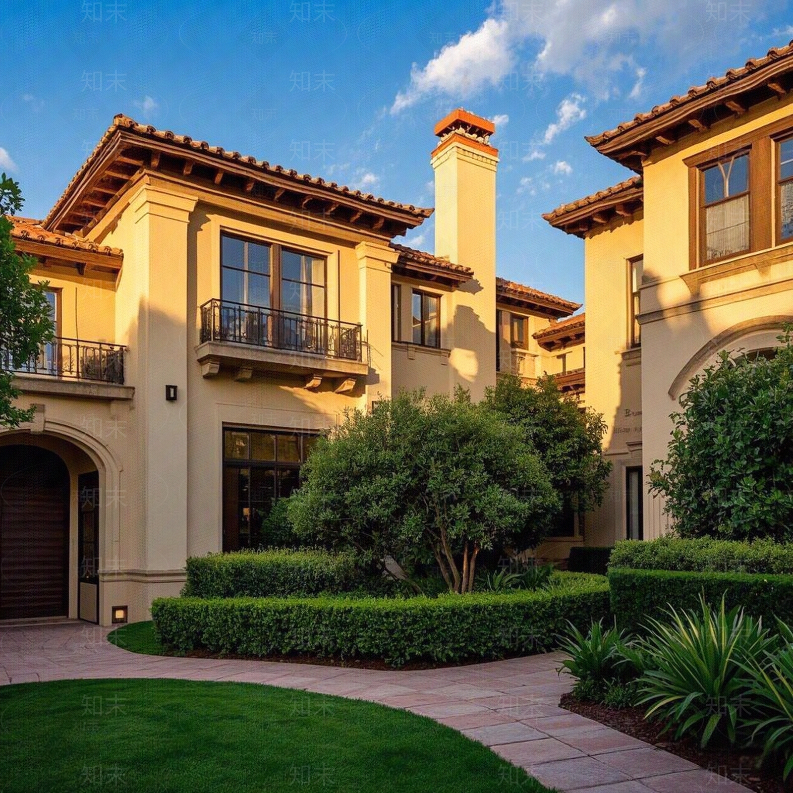现代欧式小区外景贴图下载【ID:1188219728】