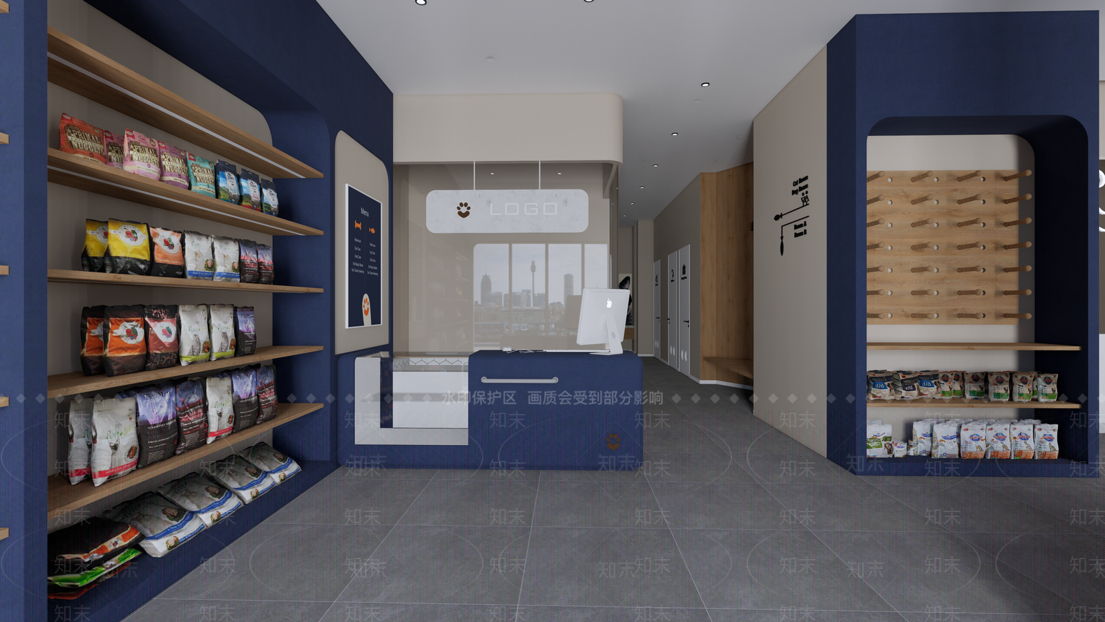 现代简约宠物店SU模型下载【ID:1188220368】