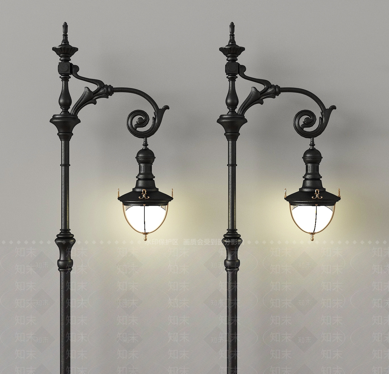 欧式路灯SU模型下载【ID:1188223330】