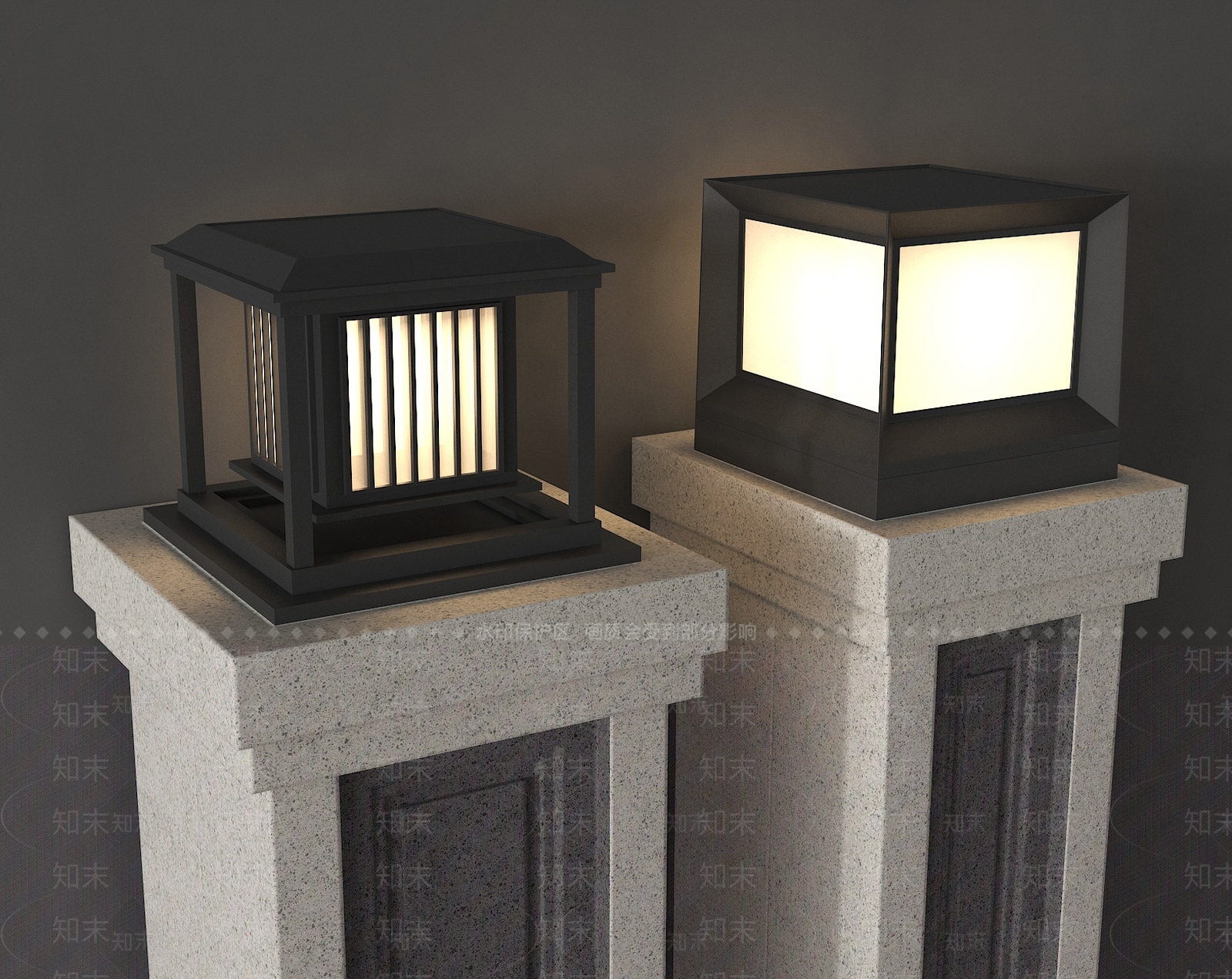 现代路灯SU模型下载【ID:1188223418】