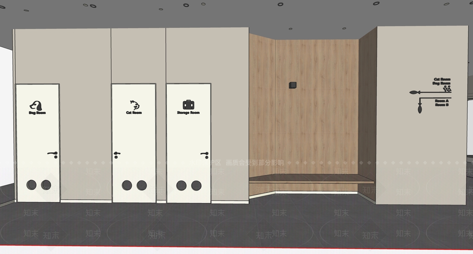 现代简约宠物店SU模型下载【ID:1188228877】