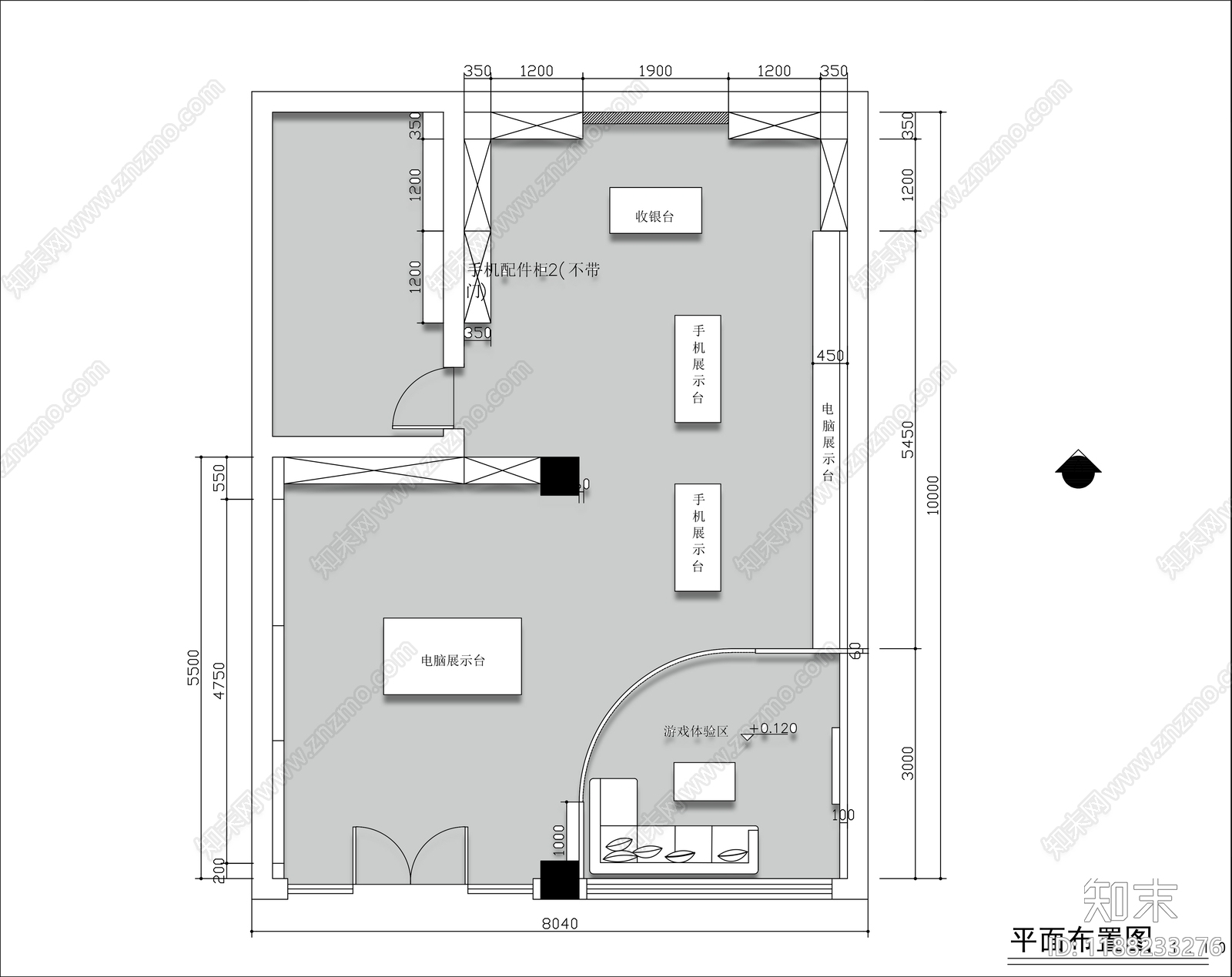 现代其他商业空间cad施工图下载【ID:1188233276】