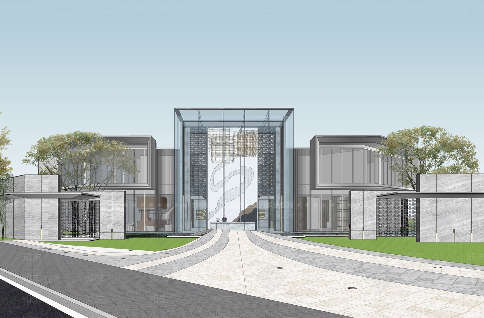 现代小公建SU模型下载【ID:1188235374】
