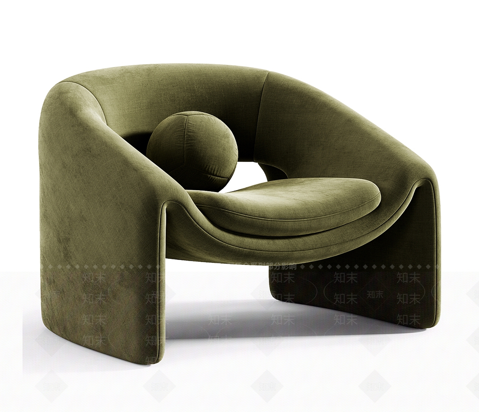 现代简约单人沙发3D模型下载【ID:1188235927】