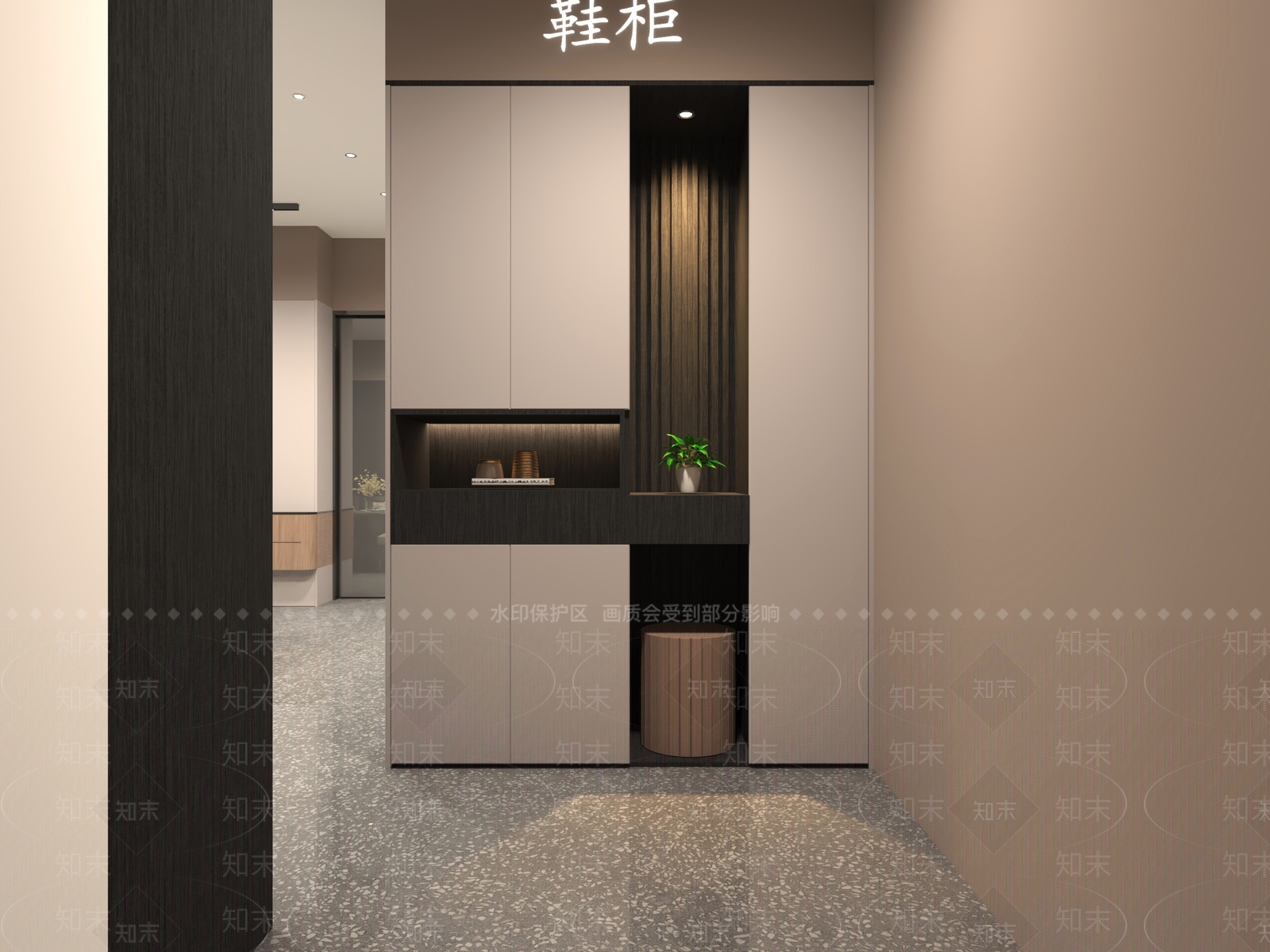 现代鞋柜3D模型下载【ID:1188236456】