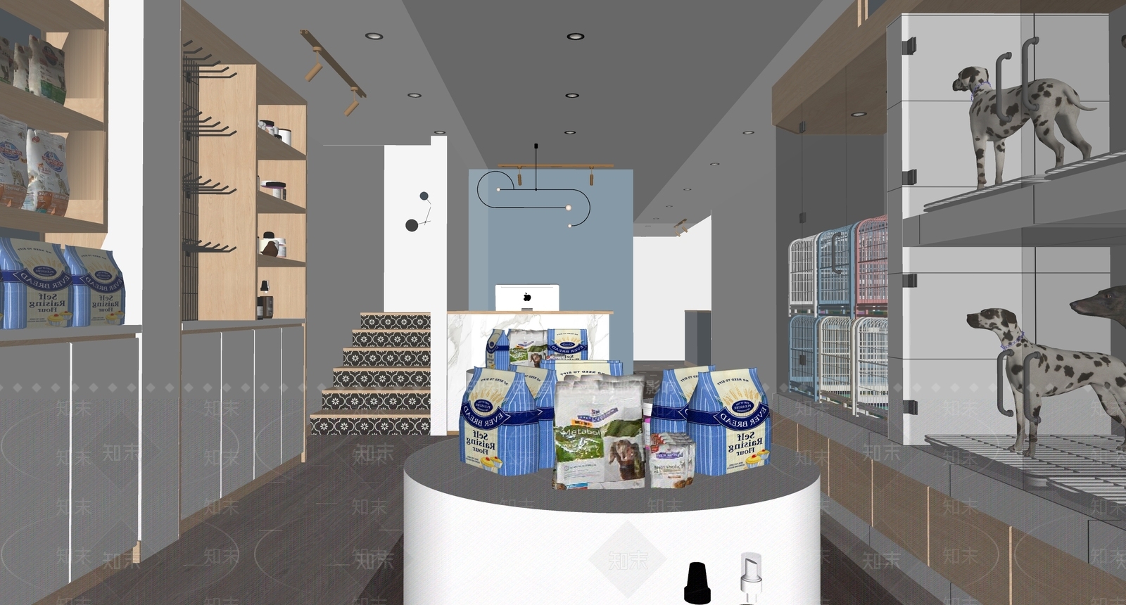 现代简约宠物店SU模型下载【ID:1188236510】