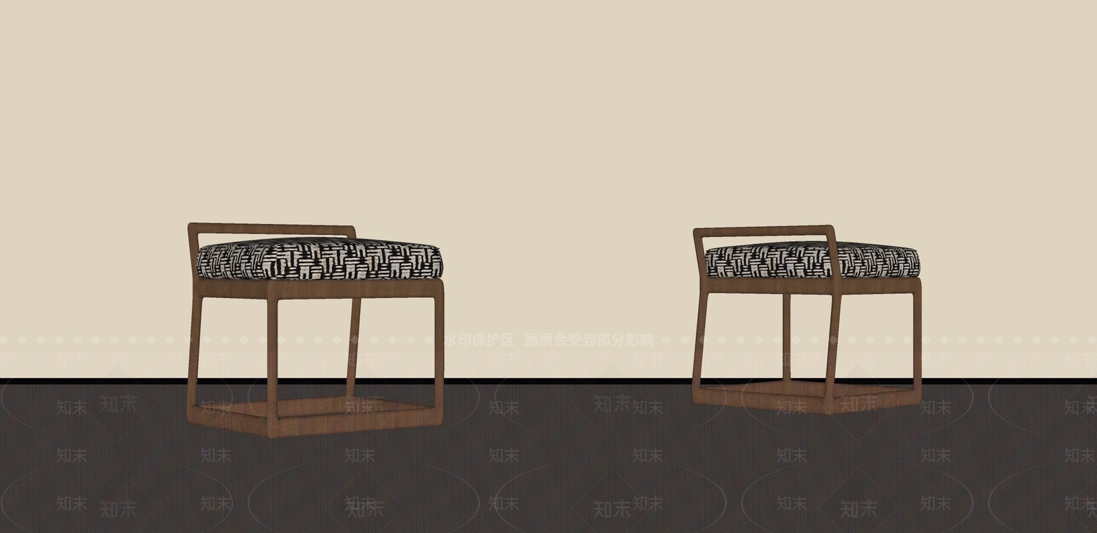 中古侘寂其他凳子SU模型下载【ID:1188238187】