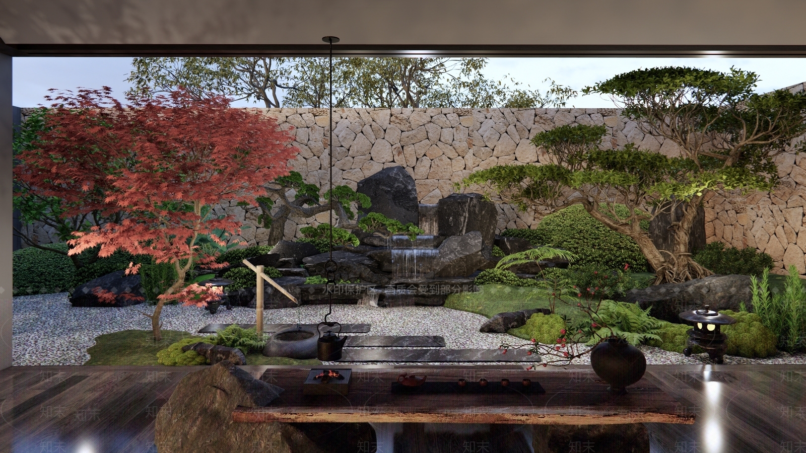 新中式日式别墅庭院SU模型下载【ID:1188240819】