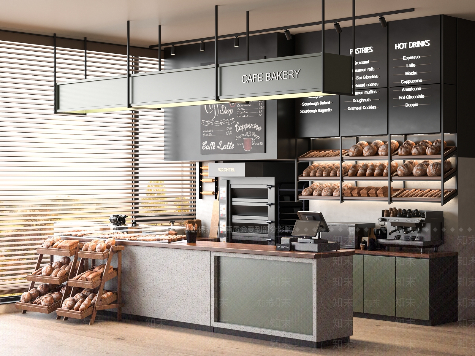 现代甜品面包店3D模型下载【ID:1188241243】