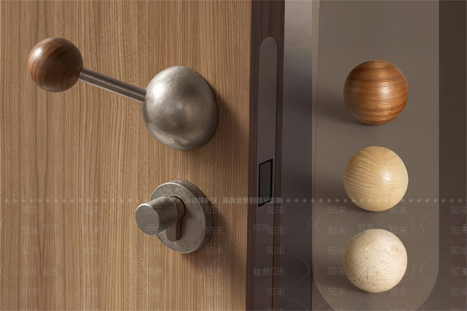 现代复古门把手SU模型下载【ID:1188243743】