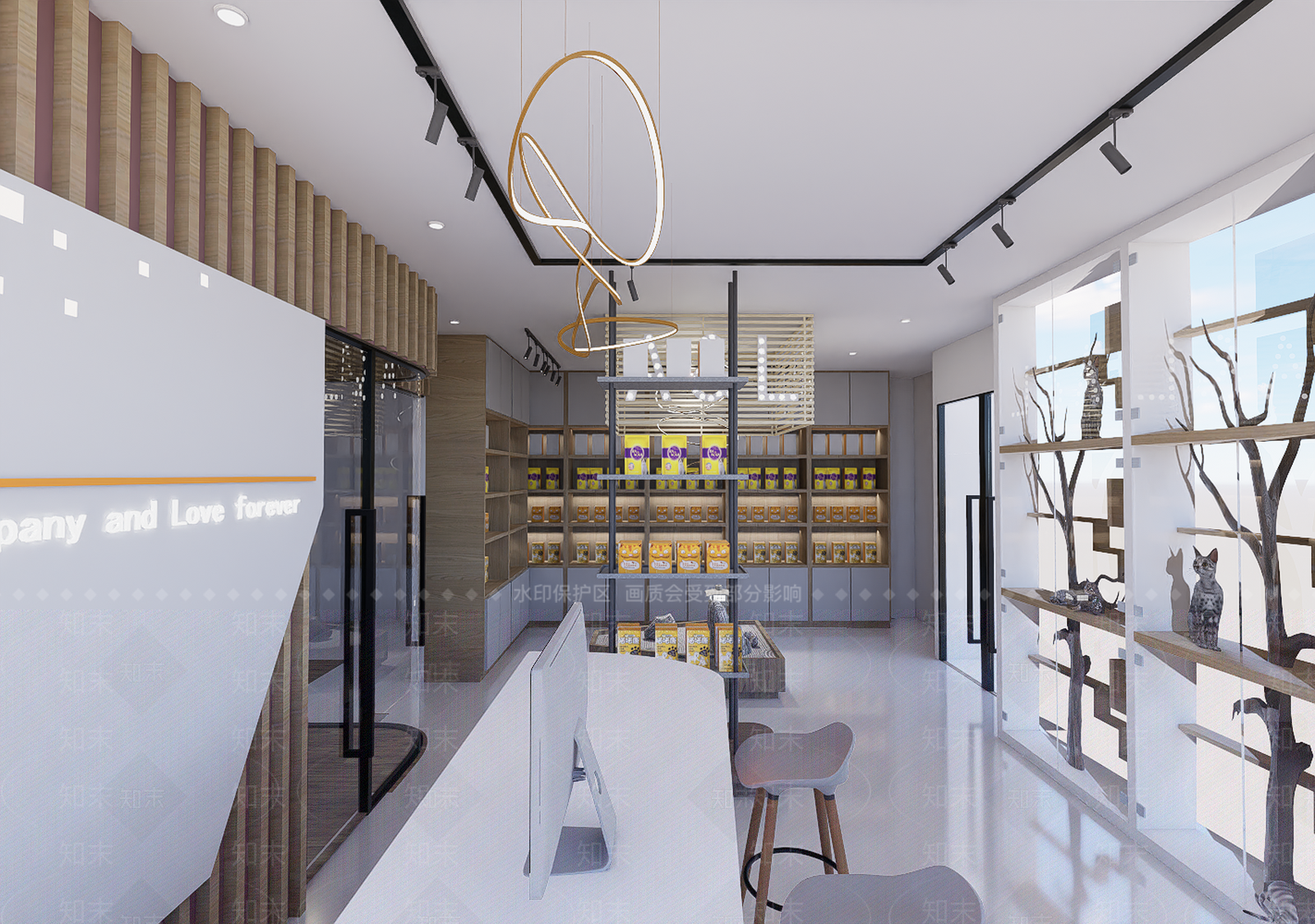 现代简约宠物店SU模型下载【ID:1188243936】