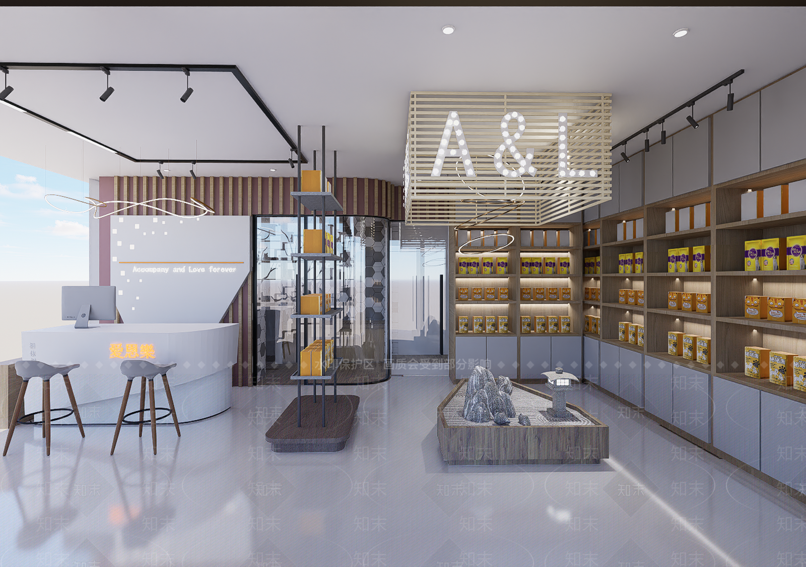 现代简约宠物店SU模型下载【ID:1188244103】