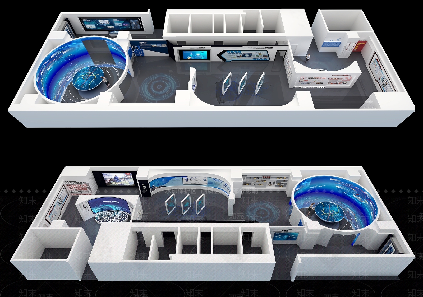 现代科技展厅3D模型下载【ID:1215053953】