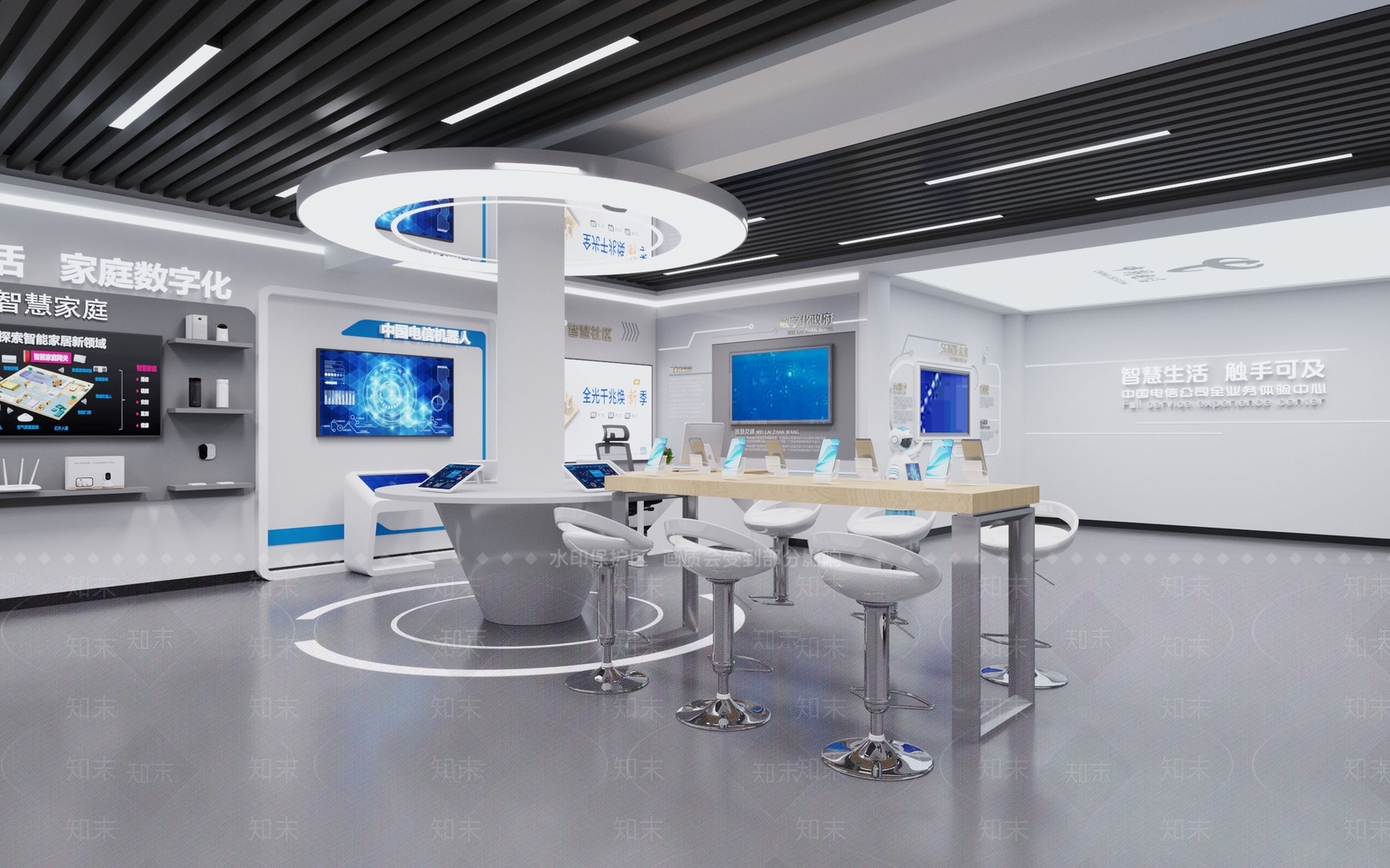 现代科技展厅3D模型下载【ID:1215053908】