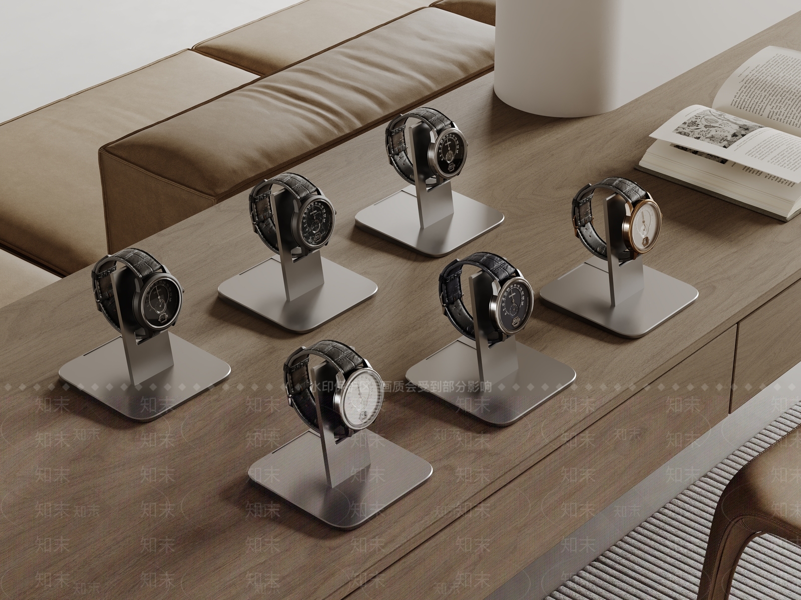 现代轻奢钟表SU模型下载【ID:1188246381】