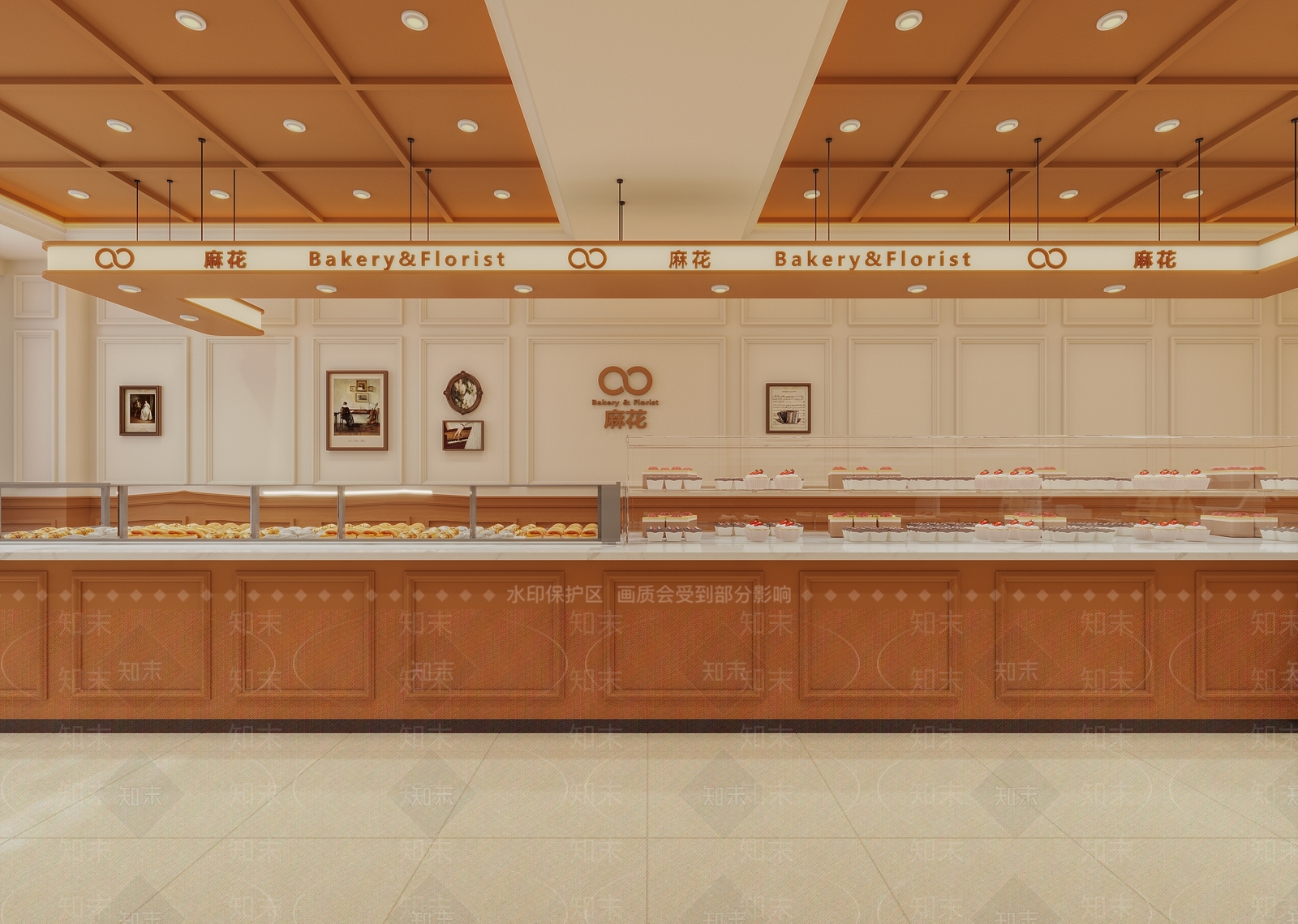 现代甜品面包店3D模型下载【ID:1188247275】