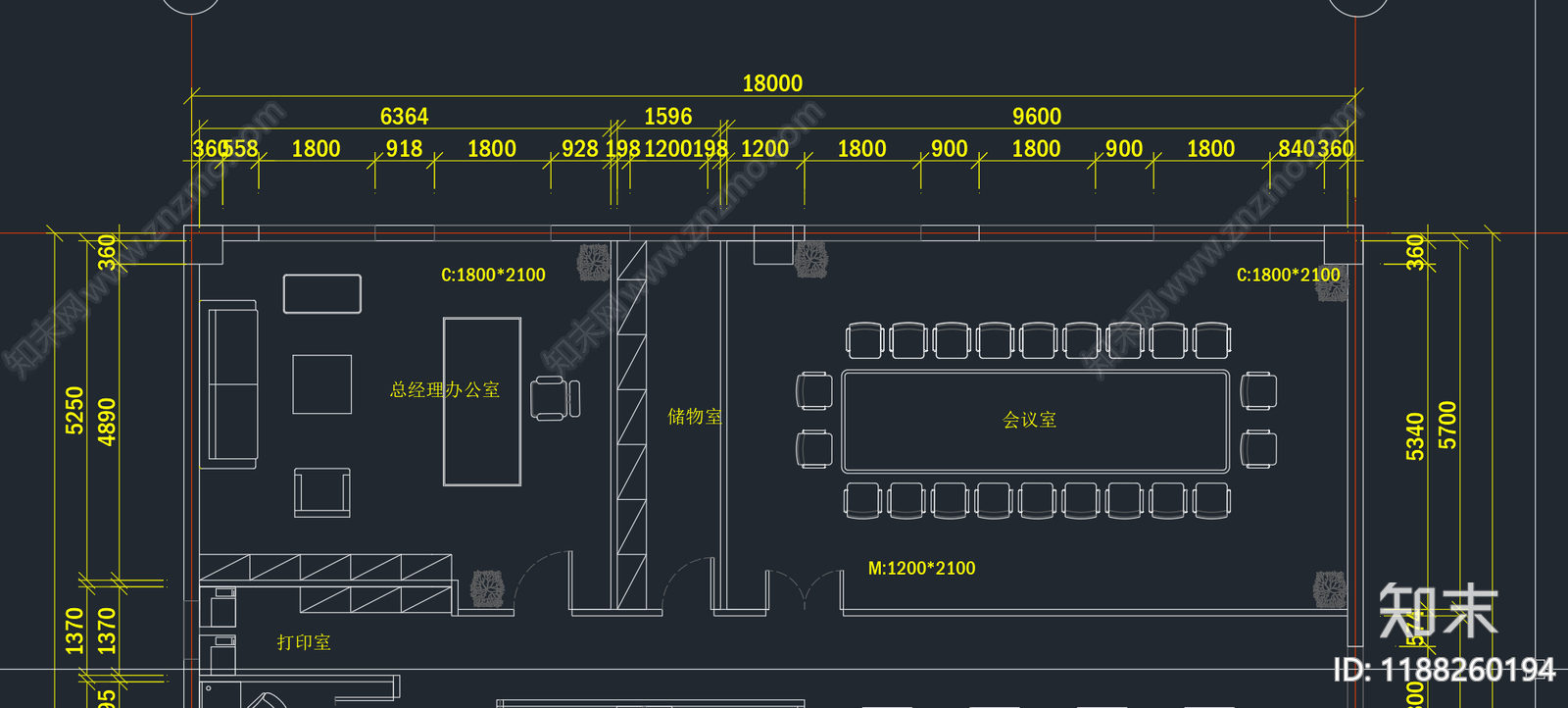 现代整体办公空间cad施工图下载【ID:1188260194】