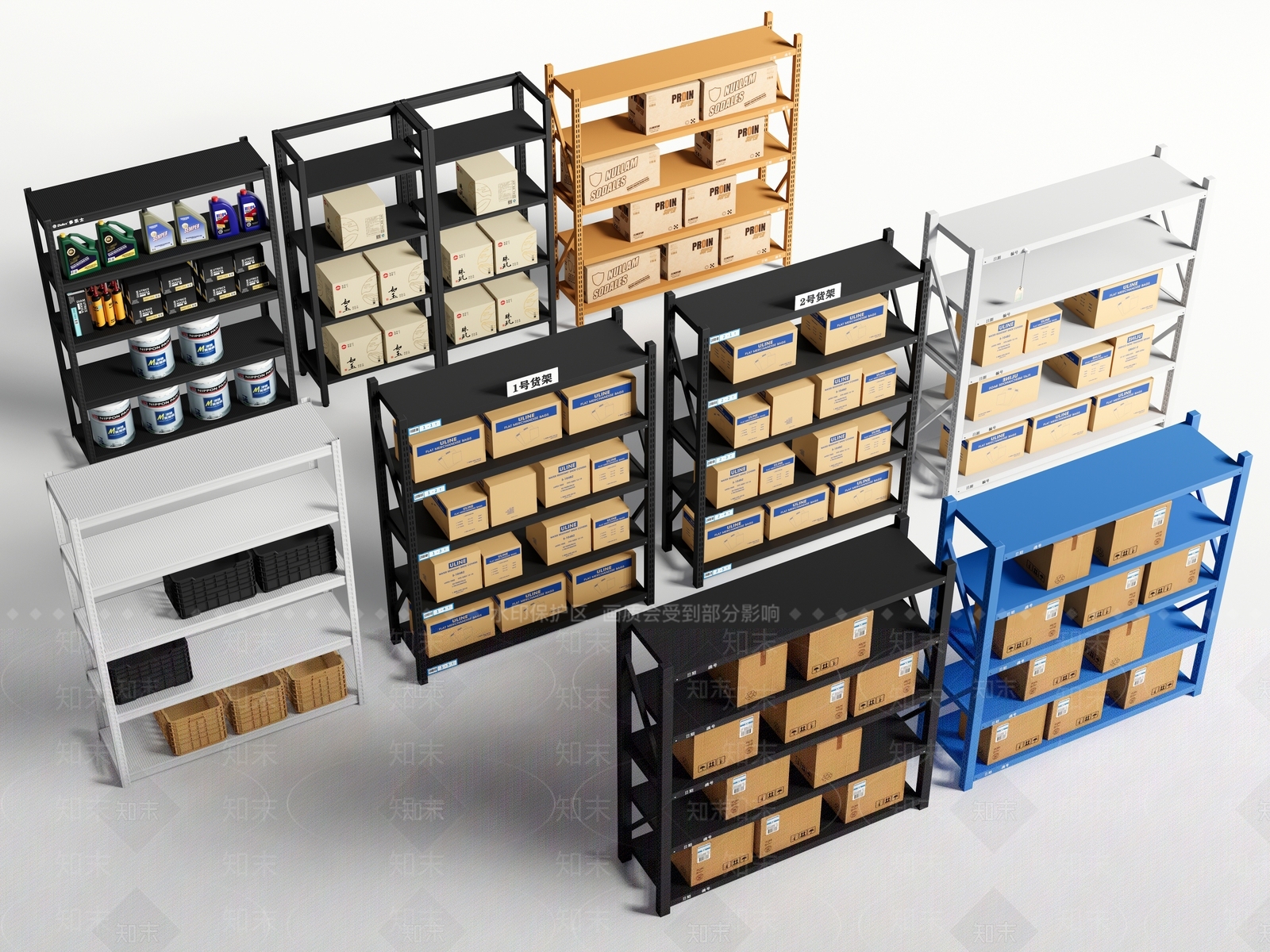 货架3D模型下载【ID:1188256219】