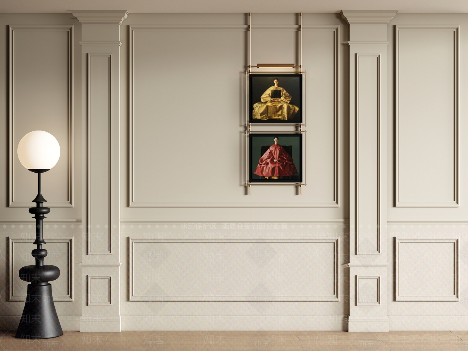 法式护墙板SU模型下载【ID:1188257382】